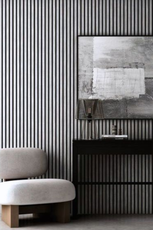 Özbir Kitchen Beyaz Akustik Duvar Paneli 100x240 Ahşap Duvar Paneli