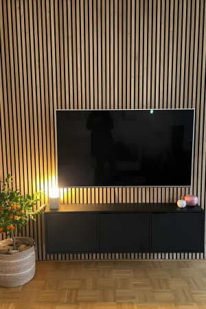 Özbir Kitchen Safir Meşe Akustik Duvar Paneli 100x280 Ahşap Duvar Paneli