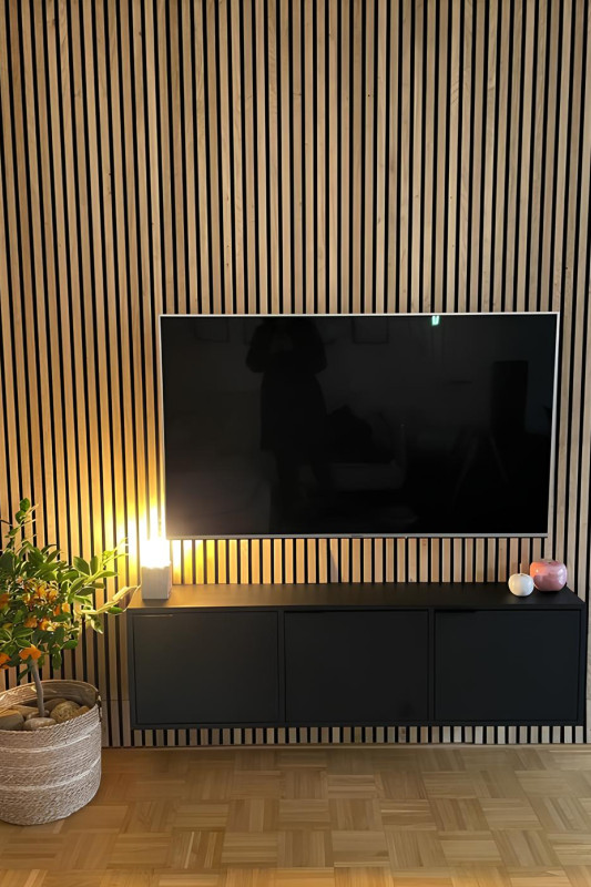 Özbir Kitchen Safir Meşe Akustik Duvar Paneli 100x240 Ahşap Duvar Paneli