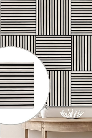 Özbir Kitchen Beyaz Akustik Duvar Paneli 40x40 Ahşap Duvar Paneli