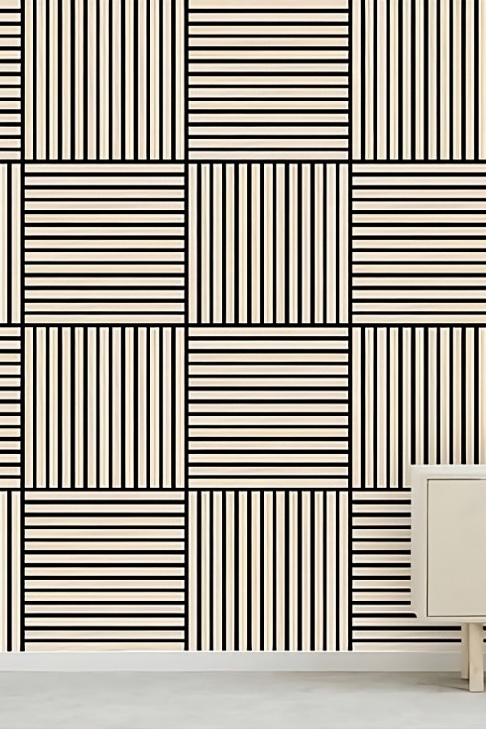 Özbir Kitchen Beyaz Akustik Duvar Paneli 40x40 Ahşap Duvar Paneli