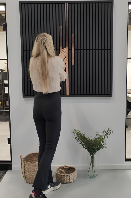 Özbir Kitchen Antrasit Akustik Duvar Paneli 40x40 Ahşap Duvar Paneli