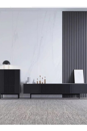  Özbir Kitchen Antrasit Akustik Duvar Paneli 60x200 Ahşap Duvar Paneli