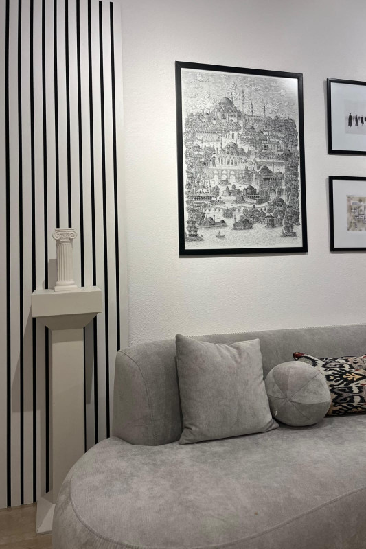 Özbir Kitchen Beyaz Akustik Duvar Paneli 100x280 Ahşap Duvar Paneli