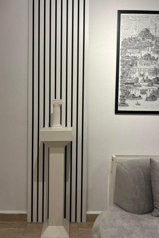 Özbir Kitchen Beyaz Akustik Duvar Paneli 60x200 Ahşap Duvar Paneli