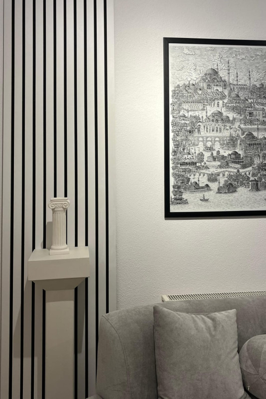 Özbir Kitchen Beyaz Akustik Duvar Paneli 100x240 Ahşap Duvar Paneli