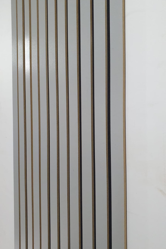 Özbir Kitchen Gümüş Gri Akustik Duvar Paneli 100x240 Ahşap Duvar Paneli