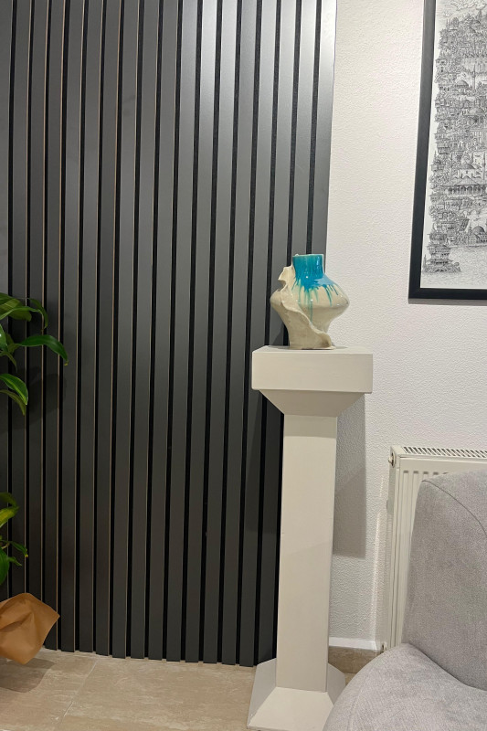 Özbir Kitchen 100x240 Cm Antrasit Renk Akustik Duvar Paneli