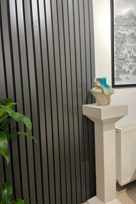 Özbir Kitchen 100x240 Cm Antrasit Renk Akustik Duvar Paneli