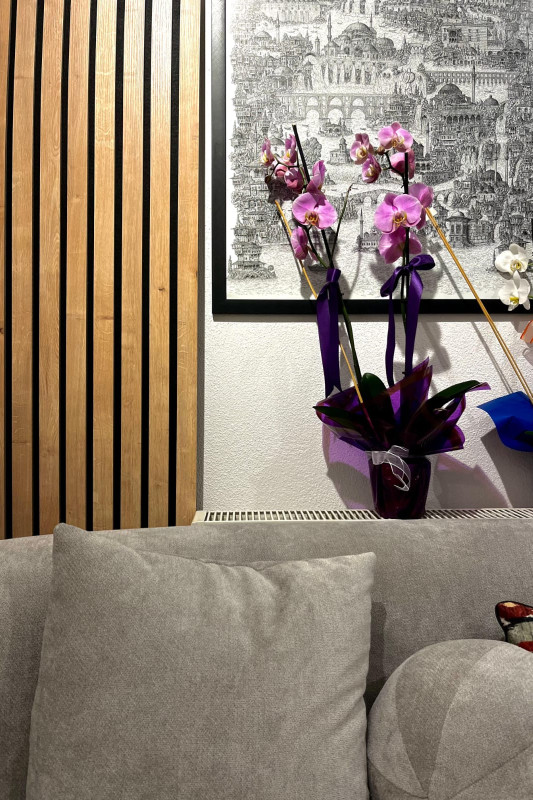 Özbir Kitchen Mdf Akustik Panel 100x140 Safir Meşe Ahşap Duvar Paneli