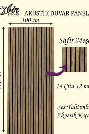 Özbir Kitchen Safir Meşe Akustik Duvar Paneli 100x280 Ahşap Duvar Paneli
