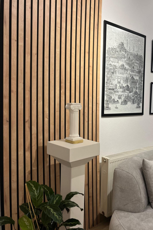 Özbir Kitchen Safir Meşe Akustik Duvar Paneli 60x200 Ahşap Duvar Paneli