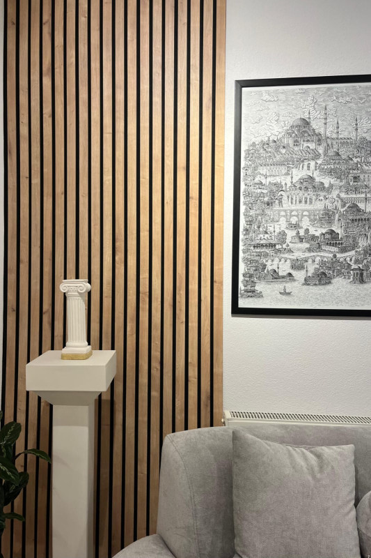 Özbir Kitchen Safir Meşe Akustik Duvar Paneli 100x240 Ahşap Duvar Paneli