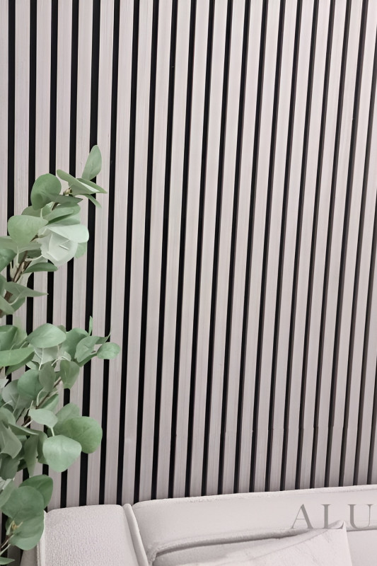 ÖZBİR KITCHEN Yeni Gri Akustik Duvar Paneli 100x280 Ahşap Duvar Paneli