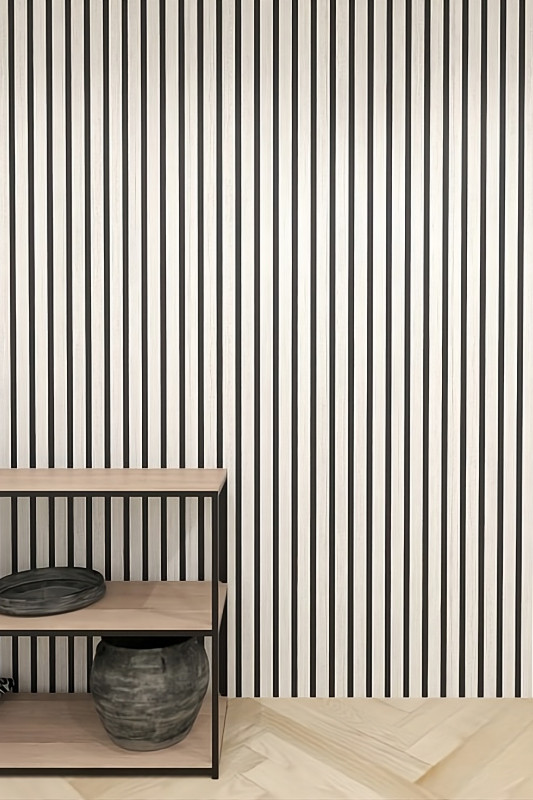 ÖZBİR KITCHEN Yeni Gri Akustik Duvar Paneli 100x280 Ahşap Duvar Paneli